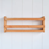 16" Backless Cherry Wood Wall Bookshelf