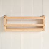 16" Wall Shelf Bookshelf (backless) Maple Wood