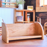 Wooden Desktop Bookshelf with Pencil and File Holder 3 Piece Set (or select individually) - Cherry Wood - 16" L x 7" D x 7" H