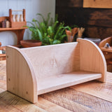 Wooden Desktop Bookshelf with Pencil and File Holder 3 Piece Set (or select individually) - Maple Wood - 16" L x 7" D x 7" H