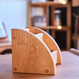 Wooden Desktop Bookshelf with Pencil and File Holder 3 Piece Set (or select individually) - Cherry Wood - 16" L x 7" D x 7" H