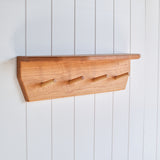 22 1/2" Cherry Wall Shelf with Peg Coat Rack