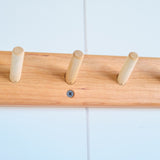 Cherry Wood Coat Racks (Playroom Rack) - 18", 24", or 33.5" long