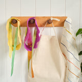 Sculpted Cherry Coat Rack with Walnut Bolts - 18" L x 3.5" D x 3" H