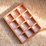 13" x 10" x 2.5" Cherry Sorting Compartment Storage Box / Crate - Removable Dividers - With or Without Lid