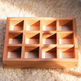13" x 10" x 2.5" Cherry Sorting Compartment Storage Box / Crate - Removable Dividers - With or Without Lid