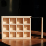 13" x 10" x 2.5" Maple Sorting Compartment Storage Box / Crate - Removable Dividers - With or Without Lid