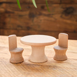 Fairy Country Cottage/Dollhouse, Cherry Wood with Maple Accents - With or Without 10-Piece Furniture Set