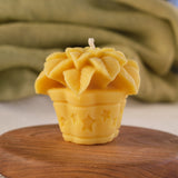 Poinsettia Shaped Beeswax Candle