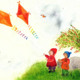 Kite Flying, Postcard by Anke Christel-Weidemann - 4-1/8" x 5-7/8"