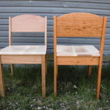 Sculpted Adult Height Cherry / Maple Chair - Beeswax Finish