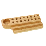 Cherry Wood Crayon Holder - 16 block and 16 stick with Crayon Sharpener Holder