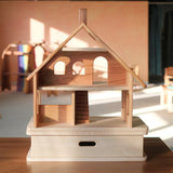 Dollhouse Riser with Drawer - Solid Maple 24" x 13" x 6"