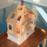 Dollhouse Riser with Drawer - Solid Maple 24" x 13" x 6"