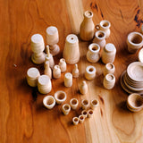 Dollhouse Wooden Miniature Accessory Set - 70 plus pieces