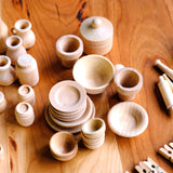 Dollhouse Wooden Miniature Accessory Set - 70 plus pieces
