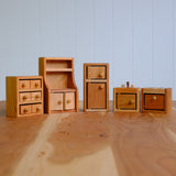 5 Piece Dollhouse Kitchen Accessory Set w/Fridge