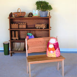 Children's Farmhouse Bench - Cherry with Maple Accents