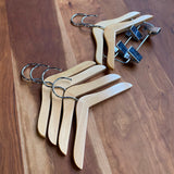 Cherry Wood Doll Clothes Stand / Clothes Caddy & Hangers Bundle - 23" L x 8" W x 23" H