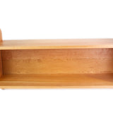 Handmade Solid Cherry Wood Solid Back Bookshelf Shelving Units