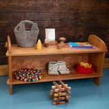 Handmade Solid Cherry Wood Solid Back Bookshelf Shelving Units