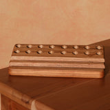 Cherry Wood Crayon Holder - 16 block and 16 stick with Postcard/Art Slot