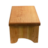 Step Stool Bench, 9" High, Cherry (solid top)