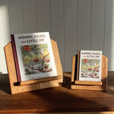 Mini Book Stand - Cherry Wood - Table Top Display - 8" h x 8" w