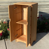 All Cherry Cabinet Wood Shelving - 12-3/8" L x 16.5" W x 36" H - Art Storage Cabinet