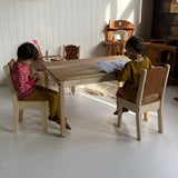 Simple Large Rectangular Wooden Child Height Table - 42" x 28"