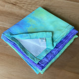 Dyed Organic Cotton Silk Flannel Blanket 38" x 38"
