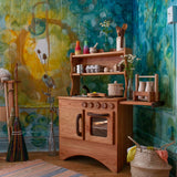 Premium Simple Hearth/Play Kitchen - Cherry Wood - All Natural Organic Polish