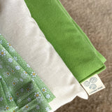 Doll Bedding, Green Floral by Camden Rose (fits our Doll Bed or Doll Cradle)