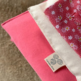Doll Bedding, Pink/Red with Daisies by Camden Rose (fits our Doll Bed or Doll Cradle)
