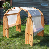 Cherry Wood Playstand with Wooden Nuts and Bolts - 37.5" L x 54" W x 49" H