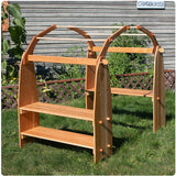 Cherry Wood Playstand with Wooden Nuts and Bolts - 37.5" L x 54" W x 49" H