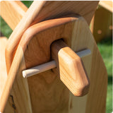 Cherry Wood Playstand with Wooden Nuts and Bolts - 37.5" L x 54" W x 49" H