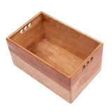 Wooden Storage Crate with Lid, Cherry Wood 15" x 10" x 8"