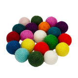 Handmade Wool Felt Balls, 3 cm Diameter, SOLID colors, Set of 20