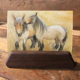 Belgian Horses - Postcard by M. v. Zeyl (4.21 x 5.91")
