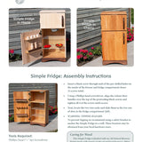 Simple Fridge Wooden Play Refrigerator, Cherry
