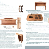 Simple Handmade Wooden Hearth Play Kitchen, Cherry