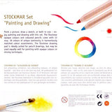Stockmar Painting & Drawing Set - Opaque Watercolor Paints and Hexagonal Pencils