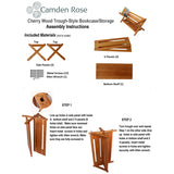 Maple Wood Trough-Style Bookcase/Storage