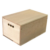 Wooden Storage Crate with Lid, Maple Wood 15" x 10" x 8"
