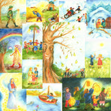 12 Months Postcards by Ilona Bock - 4-1/8" x 5-13/16"