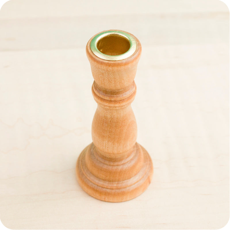3" Candlestick Holder for 1/2" diameter Candles by Palumba offering natural toys, natural home accessories, and wooden kitchens