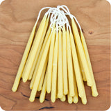 Hand Dipped Beeswax Birthday Candles, 20 | Candles and beautiful wooden candle holders for the natural home, at Palumba