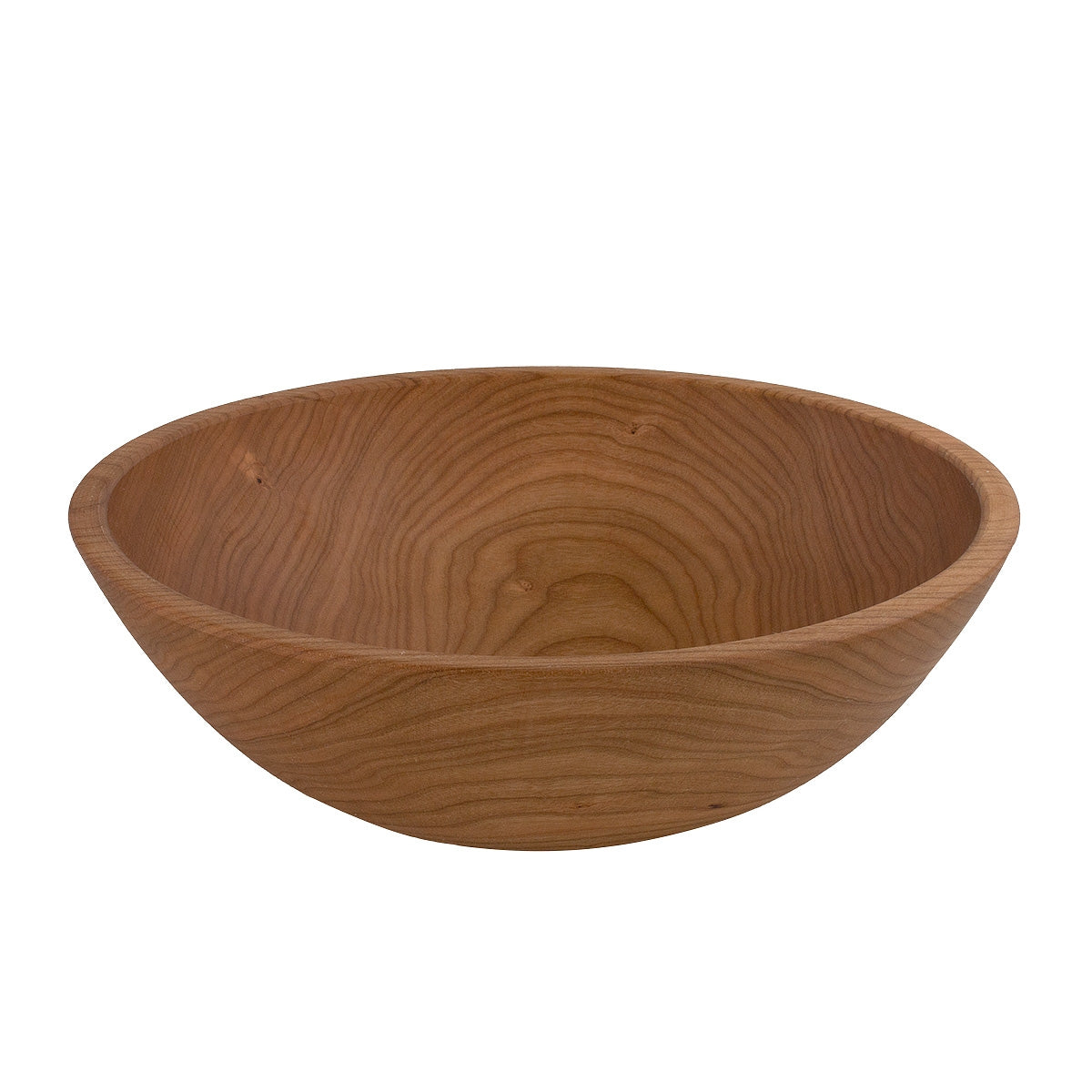 10" Cherry Wood Thick Rim Bowl Hand Crafted In Michigan
