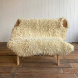 Curly-Thick Natural Sheepskin - USA - Naturally Tanned - Rambouillet